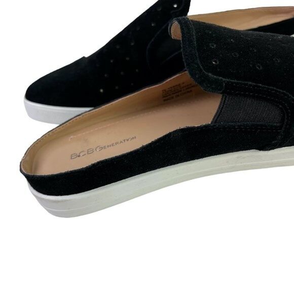 BCBGeneration BCBG Women's Black Genuine Leather Yerra-X Mules Shoes Suede 7.5 - Picture 13 of 16